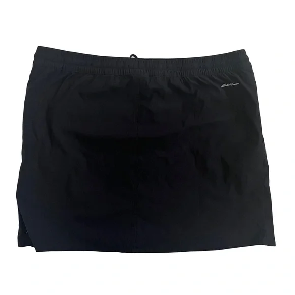Eddie Bauer Women's Tulip Hem Black Skort, Size Large, Pockets Athletic - Picture 3 of 9